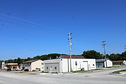 The historic center of the village along U.S. Route 150