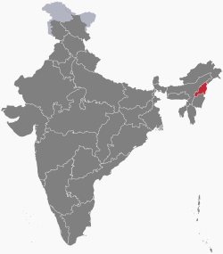 Location of ناگالینڈ