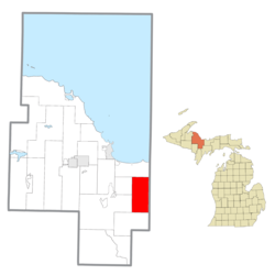 Location within Marquette County