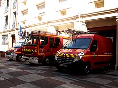 Véhicules du SDIS des Alpes-Maritimes à Nice.