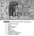 Villa Berg, Grundriss des Untergeschosses, um 1845.