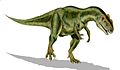 Allosaurus - un o ysglyfaethwr mwyaf y cyfnod.