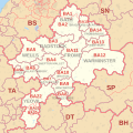 BA postcode area map