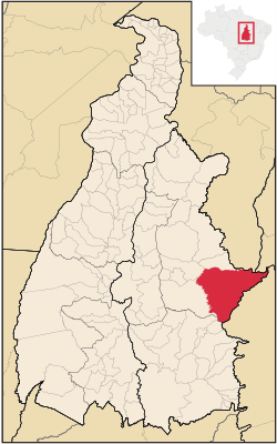 Localização de Mateiros no Tocantins