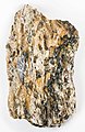 Image 7Schist is a metamorphic rock characterized by an abundance of platy minerals. In this example, the rock has prominent sillimanite porphyroblasts as large as 3 cm (1.2 in). (from Mineral)