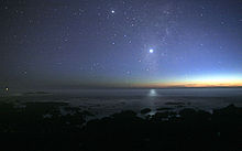 The planet Venus, bright against the night sky