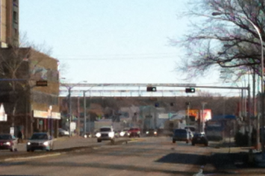 111 Avenue facing east towards Commonwealth Stadium