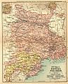 Map of the Province of Bengal (incorporating present-day West Bengal, Bihar, and Orissa during the Partition of Bengal (1905-1911).