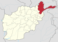 मानचित्र जिसमें बदख़्शान بدخشان‎ / Badakhshan हाइलाइटेड है