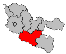 Situation de l'arrondissement dans le département de la Moselle de 1918 à 2014.