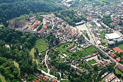 Aerial view of Opočno