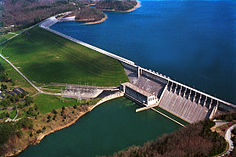 La presa Wolf Creek y el lago Cumberland