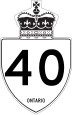 Highway 40 marker