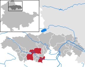 Poziția localității Greußen