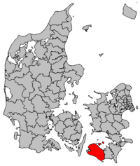 Lage von Lolland Kommune in Dänemark