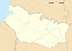 Mapa konturowa Sommy, w centrum znajduje się punkt z opisem „La Chaussée-Tirancourt”