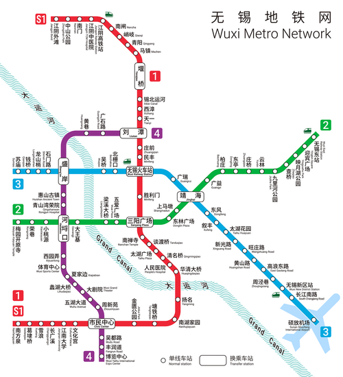 Map of Wuxi Metro