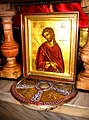 The place where it is believed Jesus died, now under the Eastern Orthodox altar on Calvary.