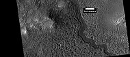 Close view of channels in Lyot crater, as seen by HiRISE under HiWish program