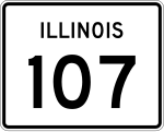 Straßenschild der Illinois State Route 107