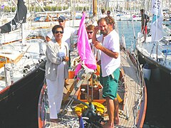 Vieux port de Cannes, avec Jacqueline Tabarly, lors des régates royales de septembre 2009.