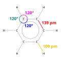 Skeletal formula detail o benzene