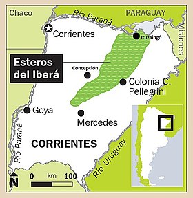 Ubicación de los Esteros del Iberá