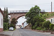 Het Eiweiler Viaduct waar de Saarbahn gebruik van maakt