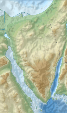 Map showing the location of Ras Muhammed National Park