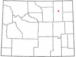 ワイオミング州におけるジレットの位置の位置図