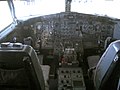 The cockpit of an early 737 on display at the Museum of Flight in Seattle.