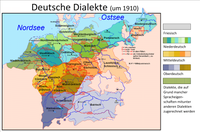 Pomerania historically lay in the Low German dialect region (Mecklenburgisch-Vorpommersch, Mittelpommersch (on the map: M.-P.) and East Pomeranian (on the map: Pommersch) dialects). The region around Gdańsk was not regarded as Pomeranian in Germany, and the dialects there were called Low Prussian (Niederpreußisch).