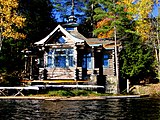 Camp Topridge, between boathouses