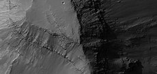 Close view of layers, as seen by HiRISE