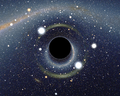 Image 25Simulated view of a black hole. Jacob Bekenstein predicted and co-discovered black hole entropy (from Culture of Israel)