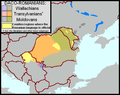 Map highlighting the three main sub-groups of Daco-Romanians