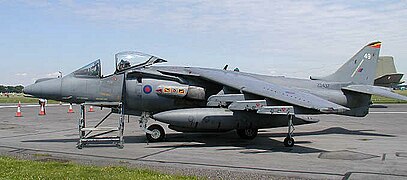 BAe Harrier II with small low-visibility roundels and fin flash