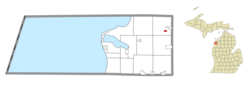 Location within Benzie County