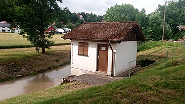 Pegelanlage an der Seckach bei Sennfeld