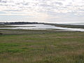 Washdyke-strandmeer in Nieu-Seeland