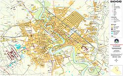 バクダード市内図の位置図