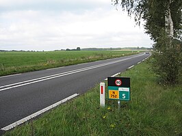 De N752 ter hoogte van de buurtschap Elsen