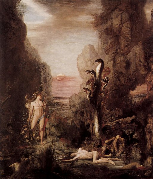 Herakles ha naer-zour Lerna Gustave Moreau, 1876