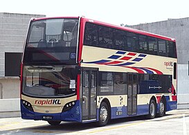 Alexander Dennis Enviro500 MMC operated by Rapid Bus at Cheras Selatan depot.