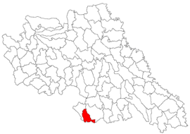 Location in Iași County