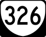 State Route 326 marker