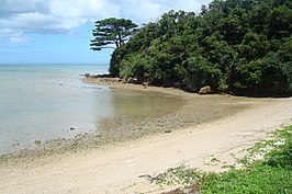 Een strand op Iriomote-jima