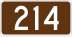 Route 214 marker