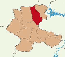 Map showing Arguvan District in Malatya Province