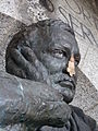 Statue de Cecil Rhodes vandalisée (nez tranché en septembre 2015) - Rhodes Memorial